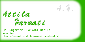 attila harmati business card